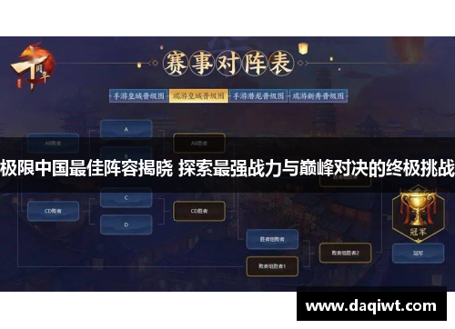 极限中国最佳阵容揭晓 探索最强战力与巅峰对决的终极挑战